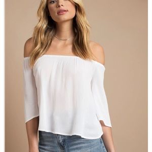 Boho hippie white off shoulder sexy flowy blouse